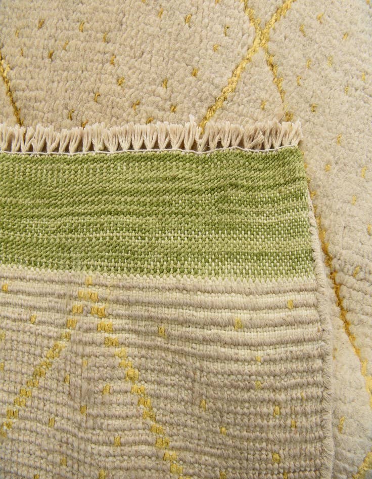 Detail image of  6' 4 x 10' 3  Hand Knotted Moroccan Wool Rug