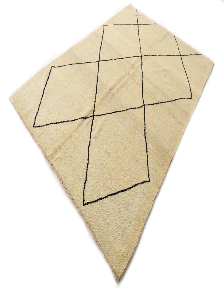 Detail image of  5' 9 x 8' 4  Hand Knotted Moroccan Wool Rug