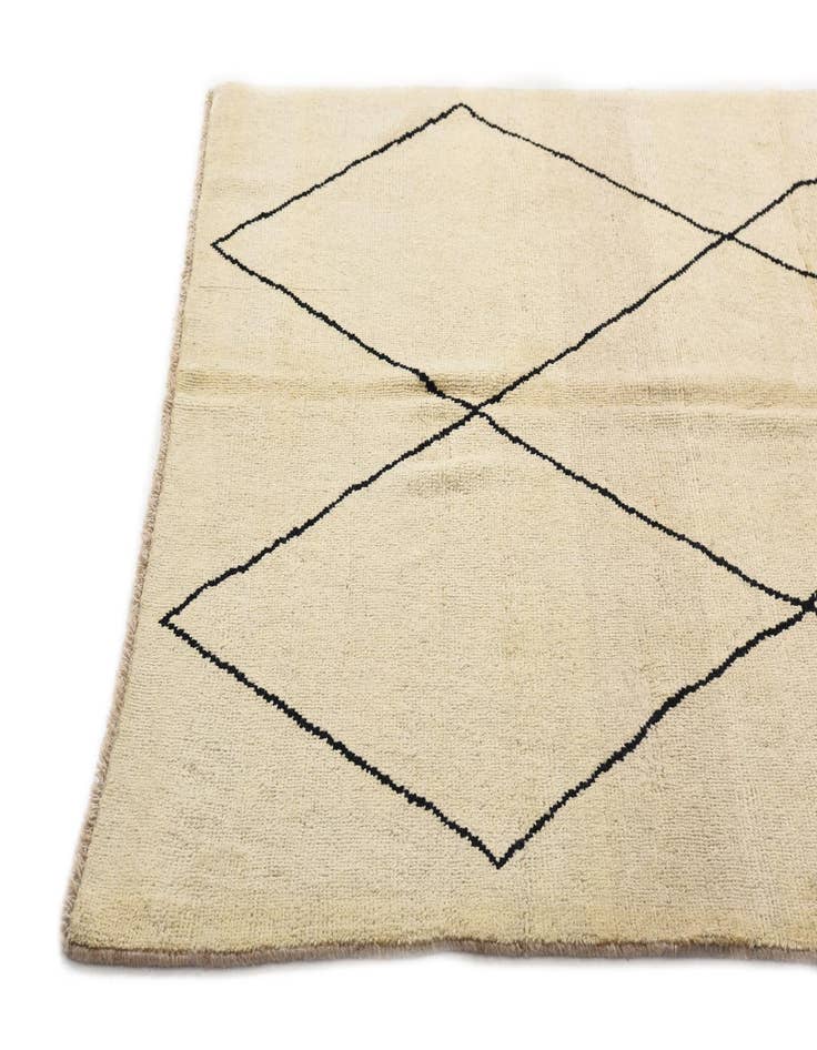 Detail image of  5' 9 x 8' 4  Hand Knotted Moroccan Wool Rug