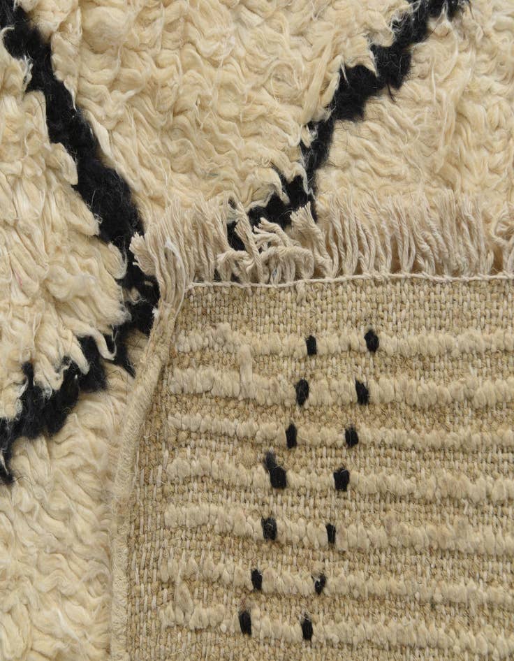 Detail image of  6' x 9'  Hand Knotted Moroccan Wool Rug