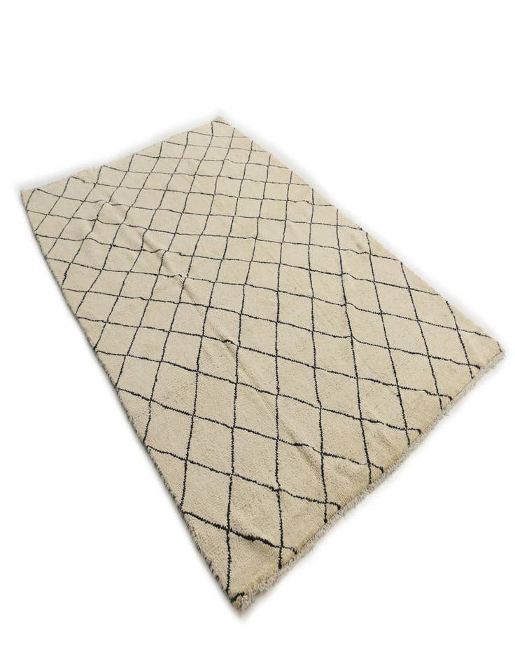 Detail image of  5' 3 x 7' 8  Hand Knotted Moroccan Wool Rug