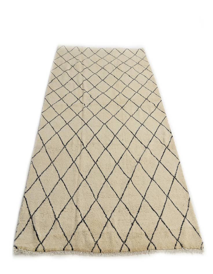 Detail image of  5' 3 x 7' 8  Hand Knotted Moroccan Wool Rug