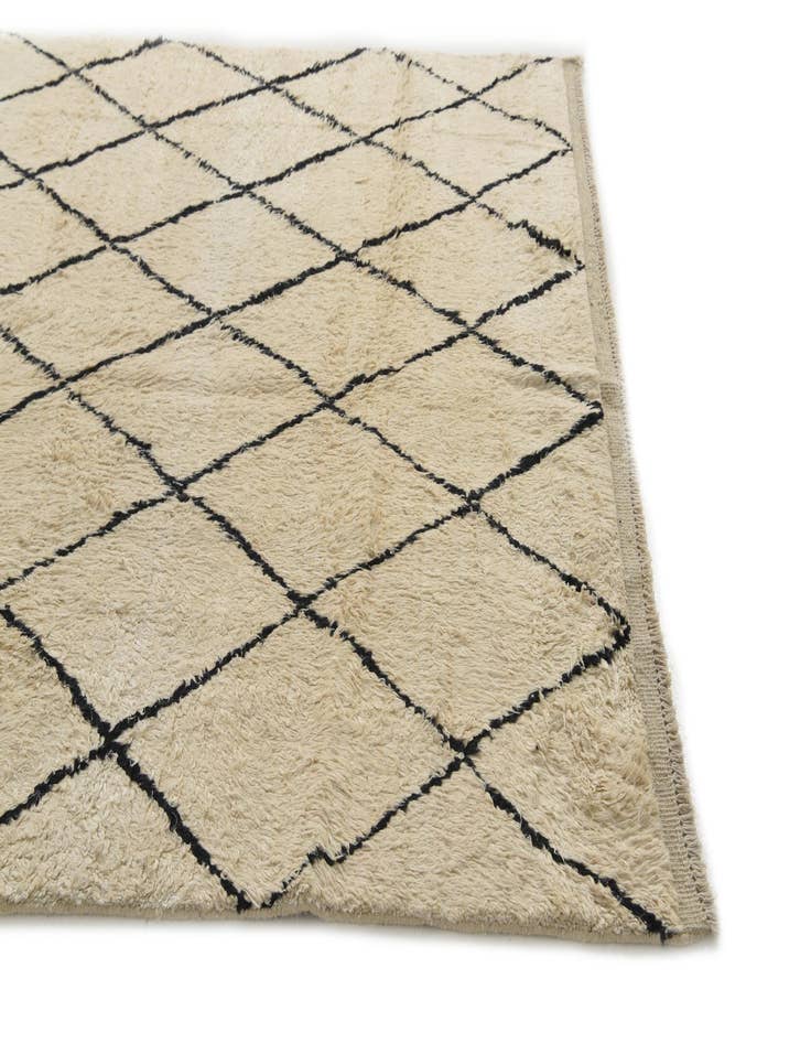 Detail image of  6' 1 x 9' 4  Hand Knotted Moroccan Wool Rug