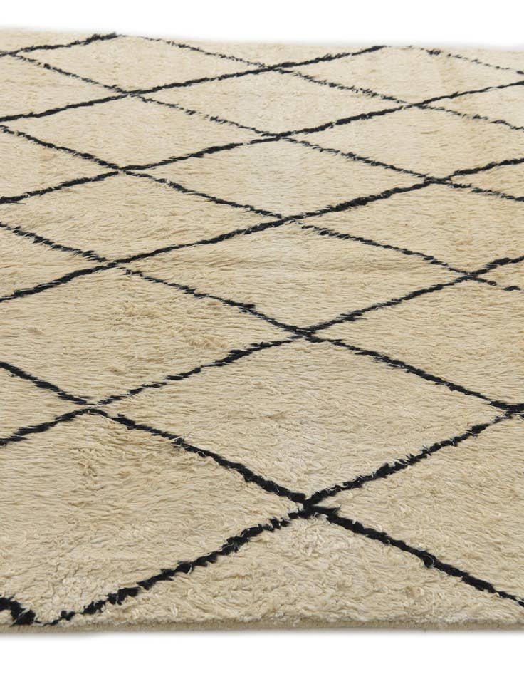 Detail image of  6' 1 x 9' 4  Hand Knotted Moroccan Wool Rug