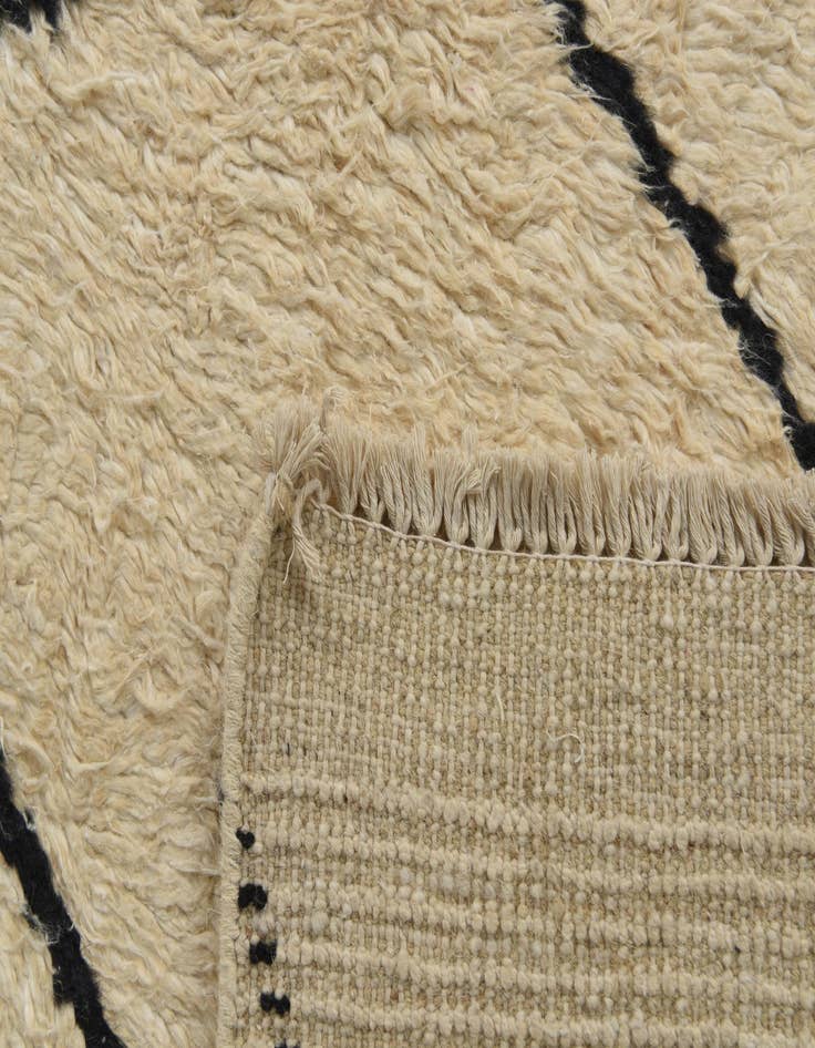 Detail image of  6' 1 x 9' 4  Hand Knotted Moroccan Wool Rug