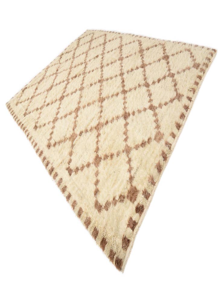 Detail image of  9' 10 x 13' 8  Hand Knotted Moroccan Wool Rug