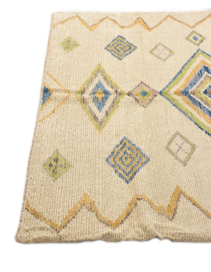 Detail image of  5' 9 x 8' 3  Hand Knotted Moroccan Wool Rug