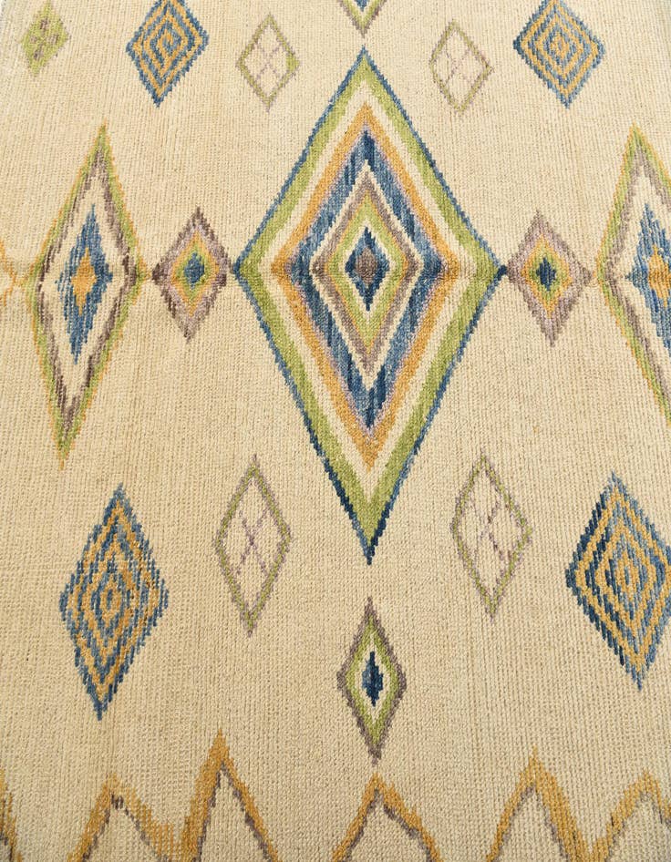 Detail image of  5' 9 x 8' 3  Hand Knotted Moroccan Wool Rug