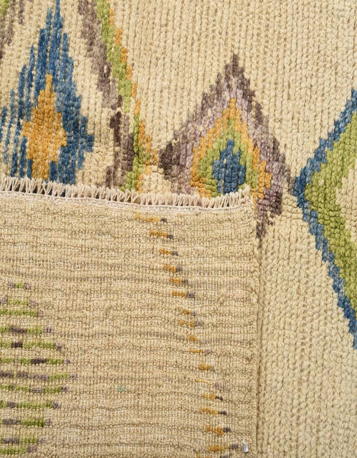 Detail image of  5' 9 x 8' 3  Hand Knotted Moroccan Wool Rug