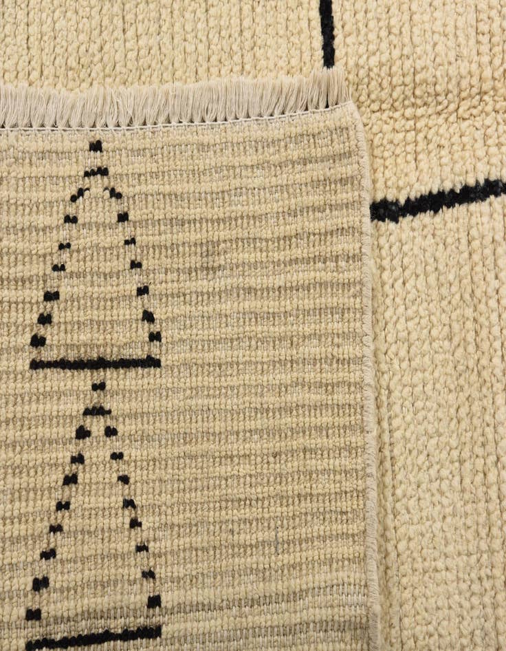 Detail image of  5' 7 x 7' 6  Hand Knotted Moroccan Wool Rug