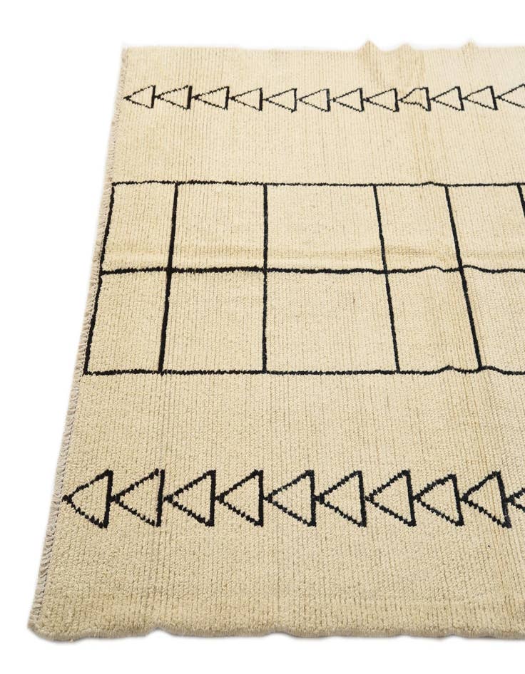 Detail image of  5' 7 x 7' 6  Hand Knotted Moroccan Wool Rug