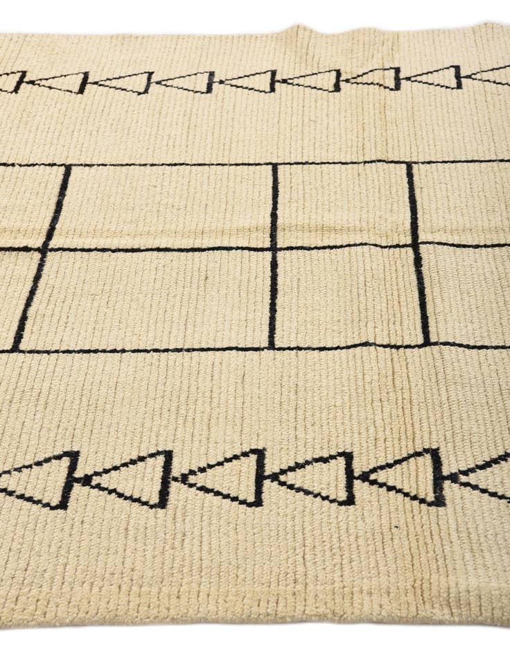 Detail image of  5' 7 x 7' 6  Hand Knotted Moroccan Wool Rug