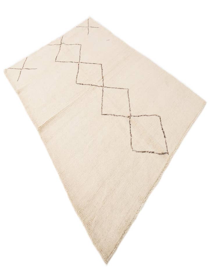 Detail image of  5' 8 x 7' 10  Hand Knotted Moroccan Wool Rug