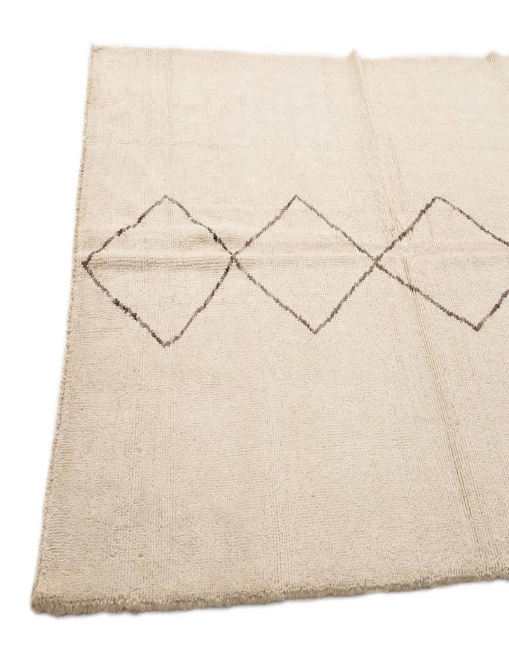 Detail image of  5' 8 x 7' 10  Hand Knotted Moroccan Wool Rug