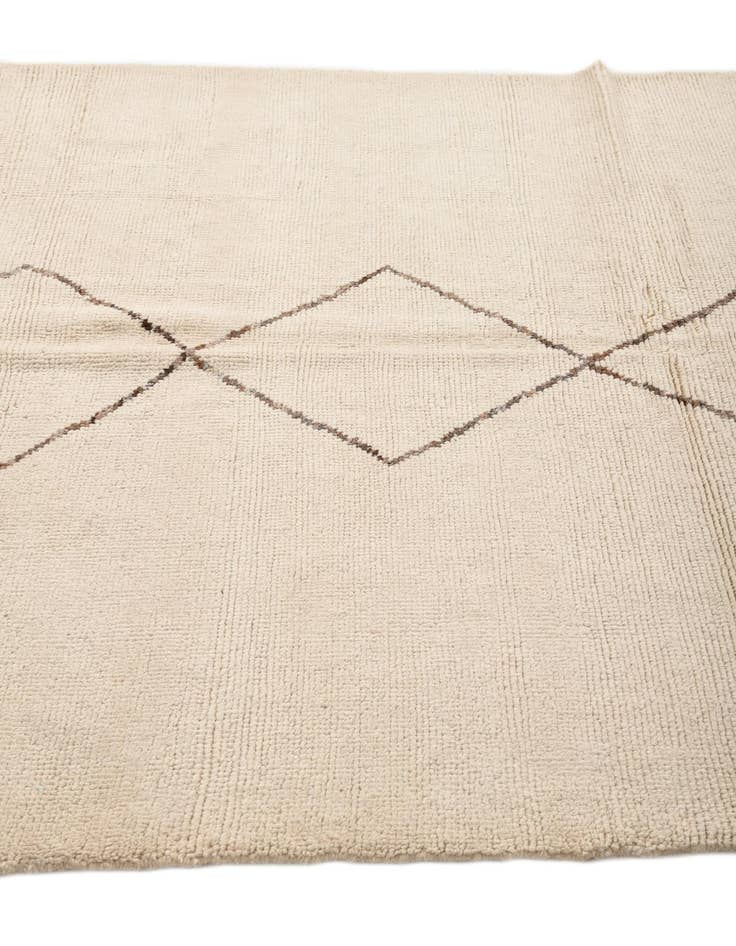 Detail image of  5' 8 x 7' 10  Hand Knotted Moroccan Wool Rug