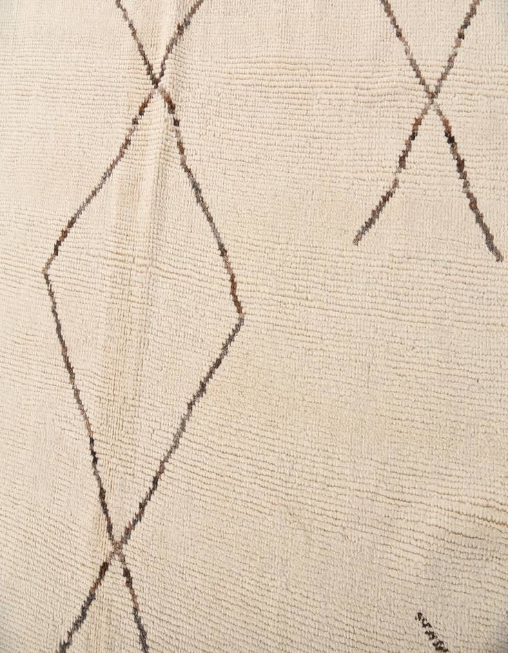 Detail image of  5' 8 x 7' 10  Hand Knotted Moroccan Wool Rug