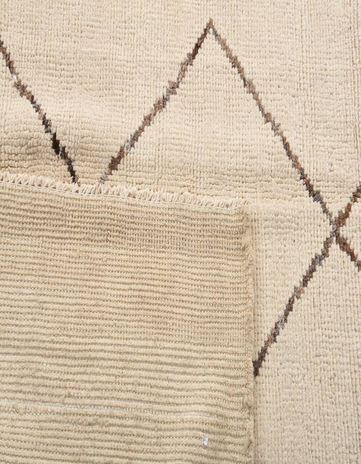 Detail image of  5' 8 x 7' 10  Hand Knotted Moroccan Wool Rug