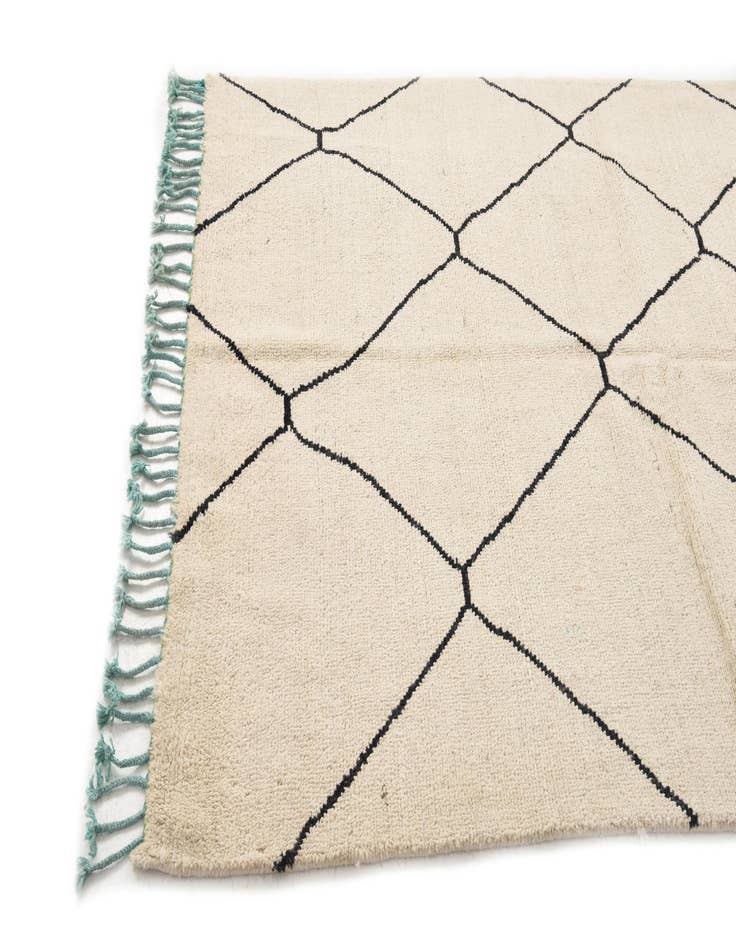 Detail image of  4' 10 x 7' 2  Hand Knotted Moroccan Wool Rug