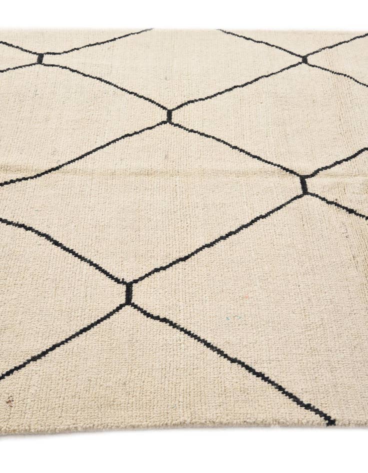 Detail image of  4' 10 x 7' 2  Hand Knotted Moroccan Wool Rug