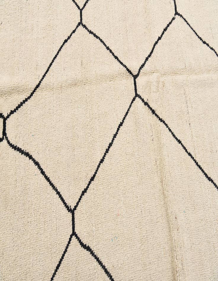 Detail image of  4' 10 x 7' 2  Hand Knotted Moroccan Wool Rug