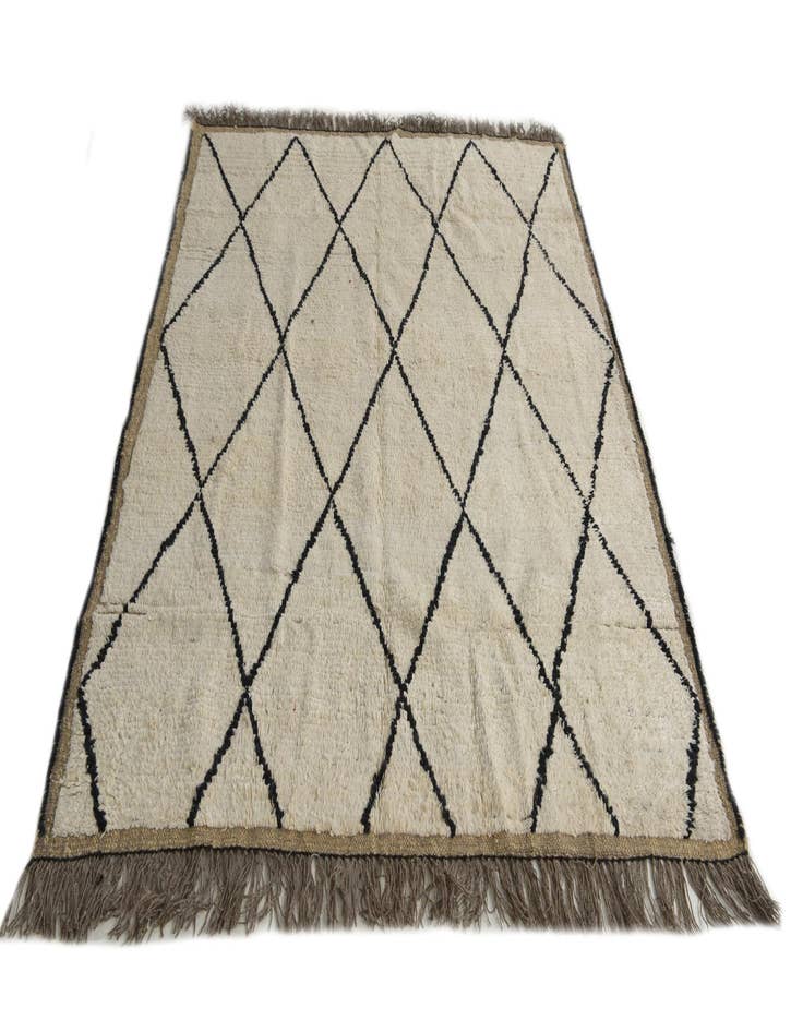 Detail image of  5' 5 x 6' 10  Hand Knotted Moroccan Wool Rug