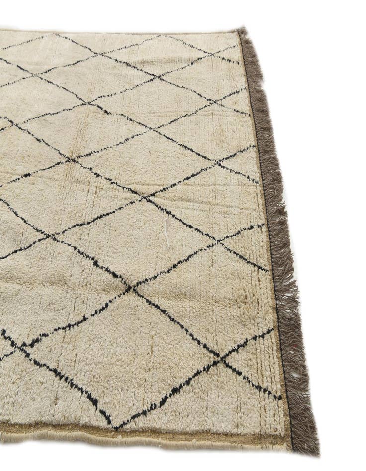 Detail image of  6' 3 x 9'  Hand Knotted Moroccan Wool Rug