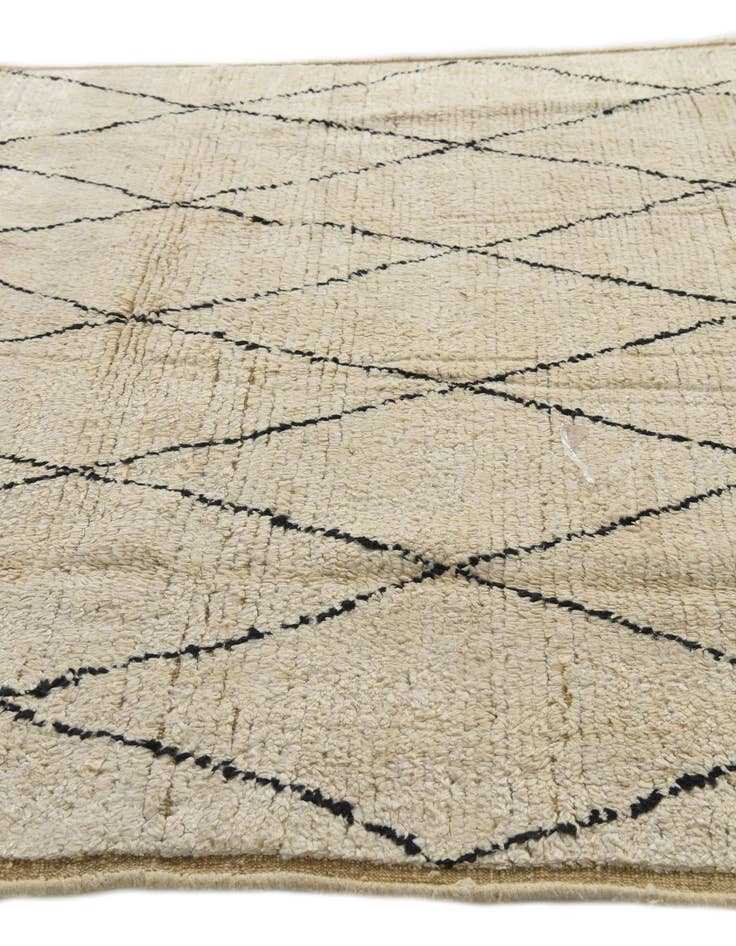 Detail image of  6' 3 x 9'  Hand Knotted Moroccan Wool Rug