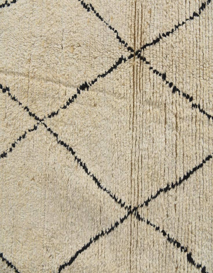 Detail image of  6' 3 x 9'  Hand Knotted Moroccan Wool Rug