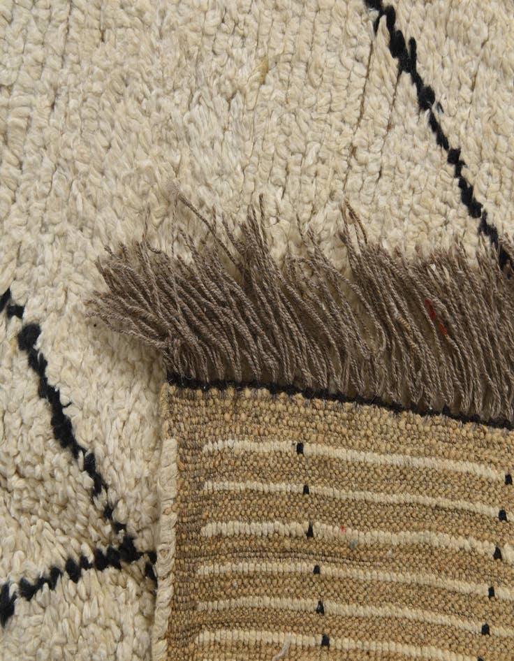 Detail image of  6' 3 x 9'  Hand Knotted Moroccan Wool Rug
