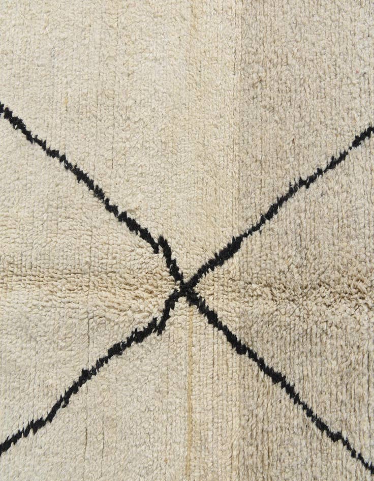 Detail image of  5' 2 x 6' 10  Hand Knotted Moroccan Wool Rug