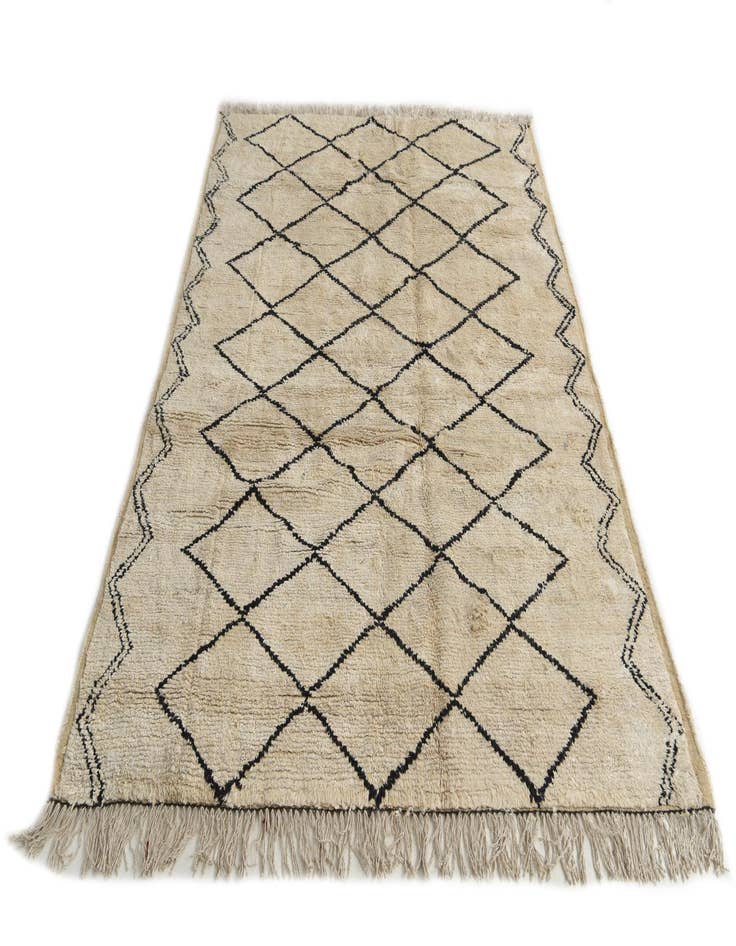 Detail image of  6' 1 x 8' 9  Hand Knotted Moroccan Wool Rug