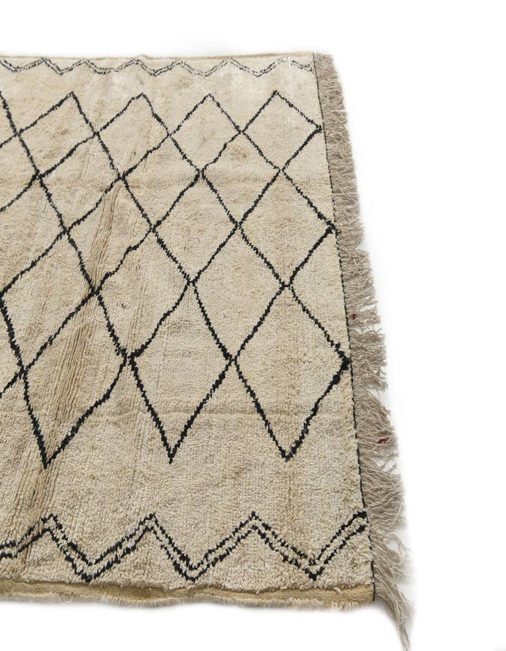 Detail image of  6' 1 x 8' 9  Hand Knotted Moroccan Wool Rug