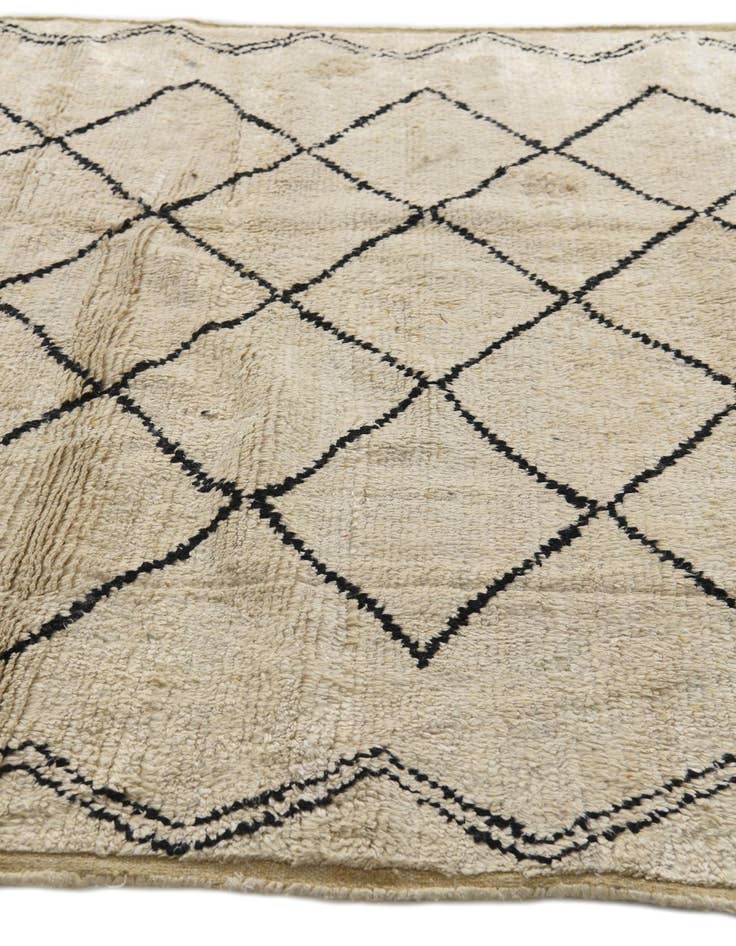 Detail image of  6' 1 x 8' 9  Hand Knotted Moroccan Wool Rug