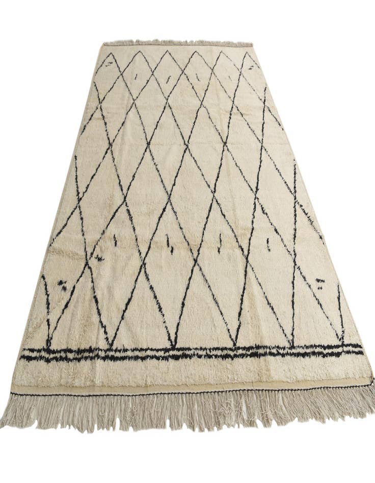 Detail image of  7' 10 x 10' 5  Hand Knotted Moroccan Wool Rug