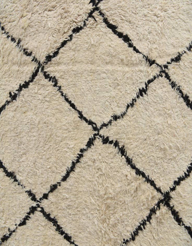 Detail image of  5' 3 x 7' 5  Hand Knotted Moroccan Wool Rug