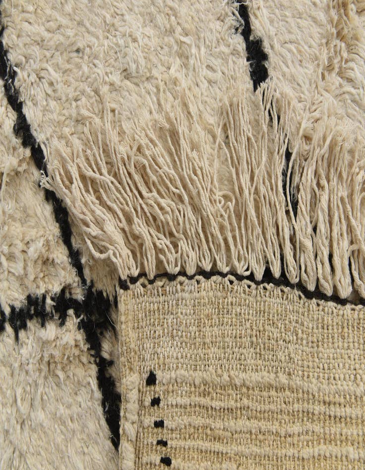 Detail image of  5' 3 x 7' 5  Hand Knotted Moroccan Wool Rug