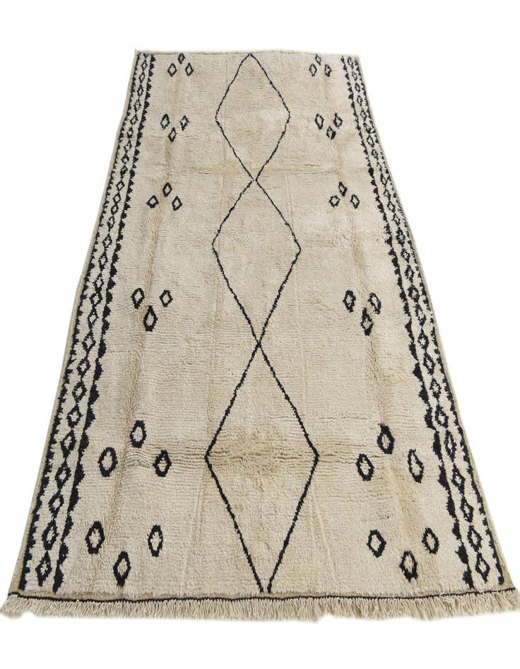 Detail image of  6' 2 x 9' 3  Hand Knotted Moroccan Wool Rug