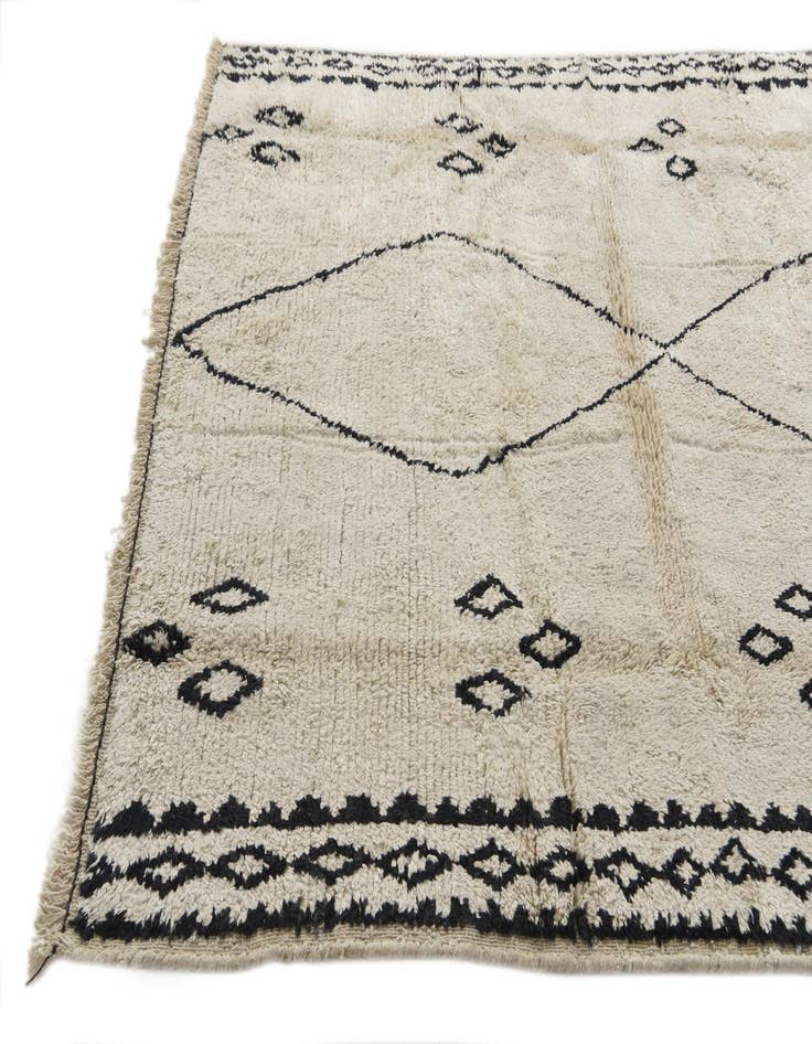 Detail image of  6' 2 x 9' 3  Hand Knotted Moroccan Wool Rug