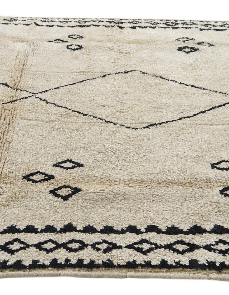 Detail image of  6' 2 x 9' 3  Hand Knotted Moroccan Wool Rug