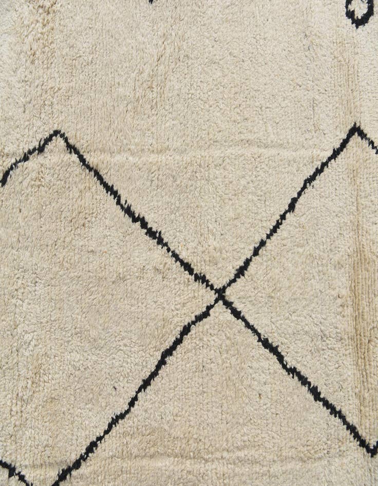 Detail image of  6' 2 x 9' 3  Hand Knotted Moroccan Wool Rug