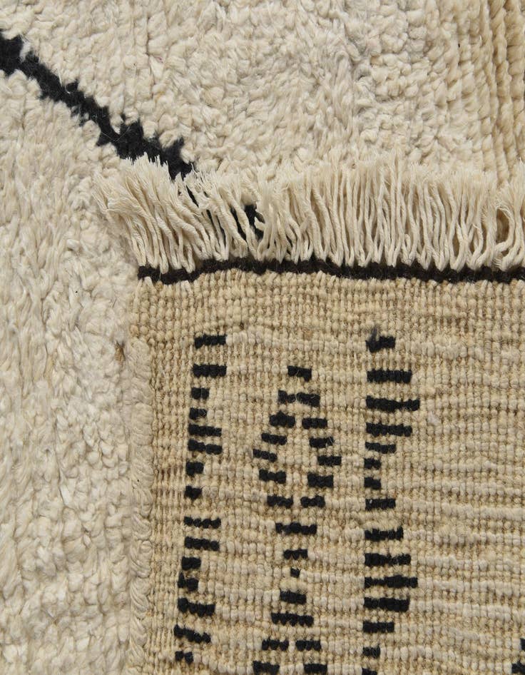 Detail image of  6' 2 x 9' 3  Hand Knotted Moroccan Wool Rug