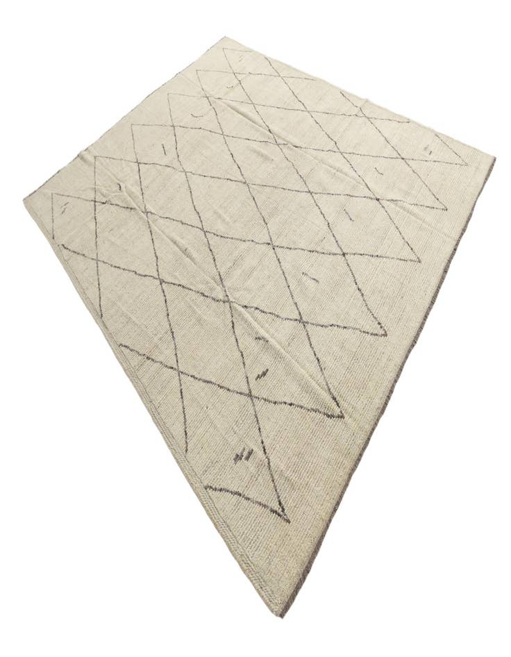 Detail image of  8' 1 x 10' 1  Hand Knotted Moroccan Wool Rug