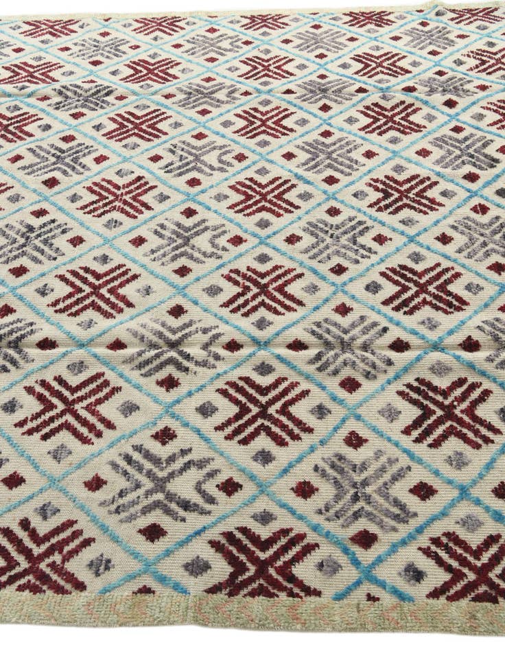 Detail image of  7' 9 x 10' 6  Hand Knotted Moroccan Wool Rug