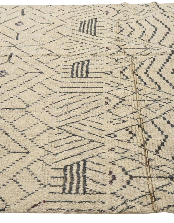 Detail image of  6' x 10'  Hand Knotted Moroccan Wool Rug