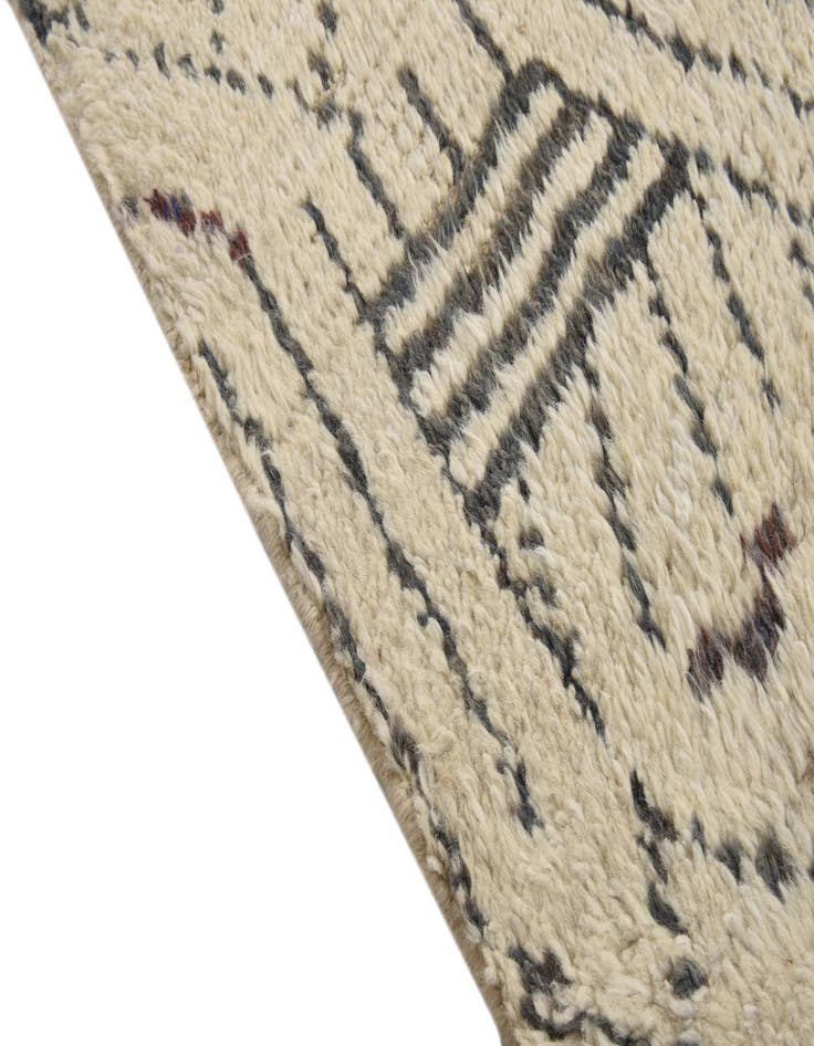 Detail image of  6' x 10'  Hand Knotted Moroccan Wool Rug