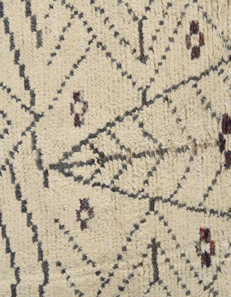 Detail image of  6' x 10'  Hand Knotted Moroccan Wool Rug