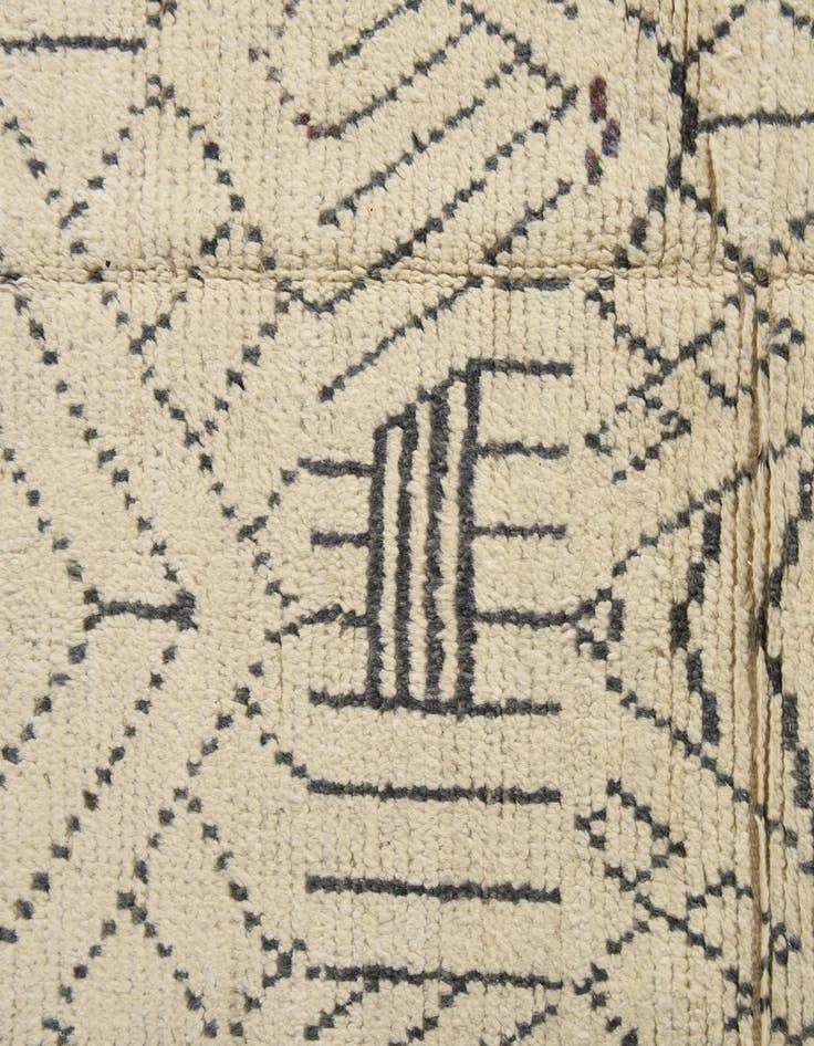 Detail image of  6' x 10'  Hand Knotted Moroccan Wool Rug