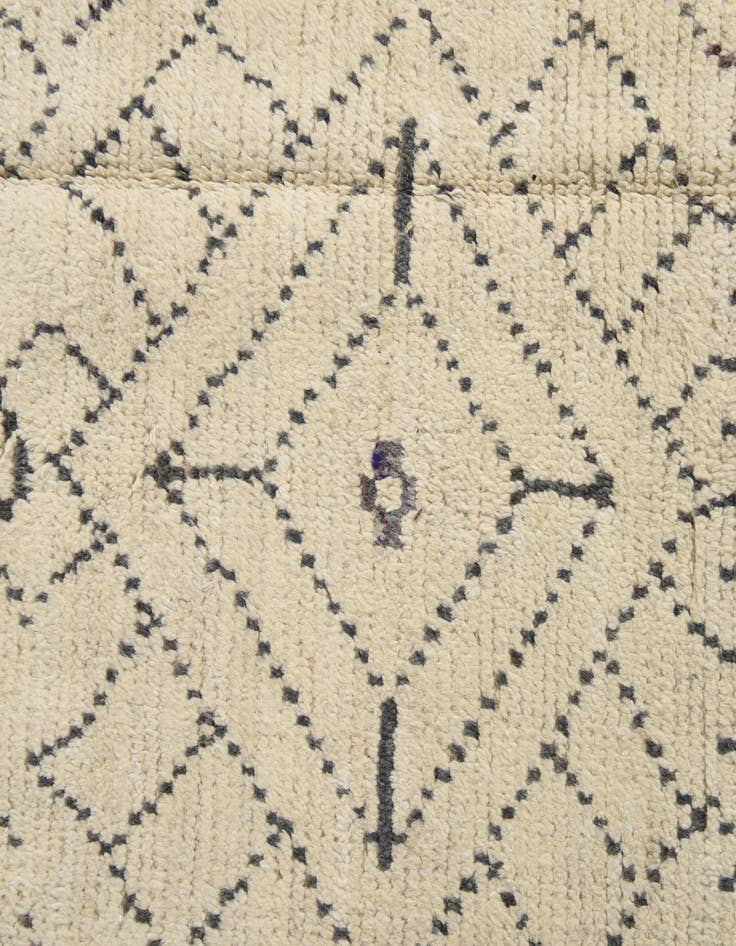 Detail image of  6' x 10'  Hand Knotted Moroccan Wool Rug