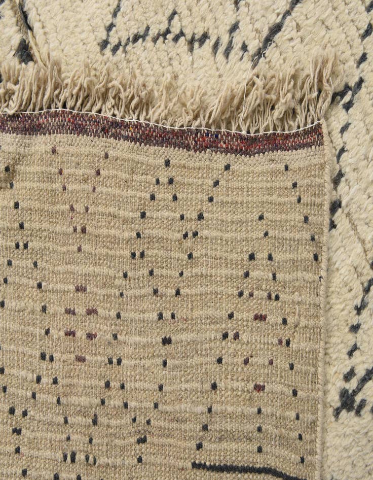 Detail image of  6' x 10'  Hand Knotted Moroccan Wool Rug