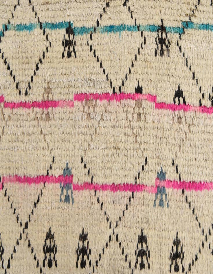 Detail image of  9' x 13'  Hand Knotted Moroccan Wool Rug